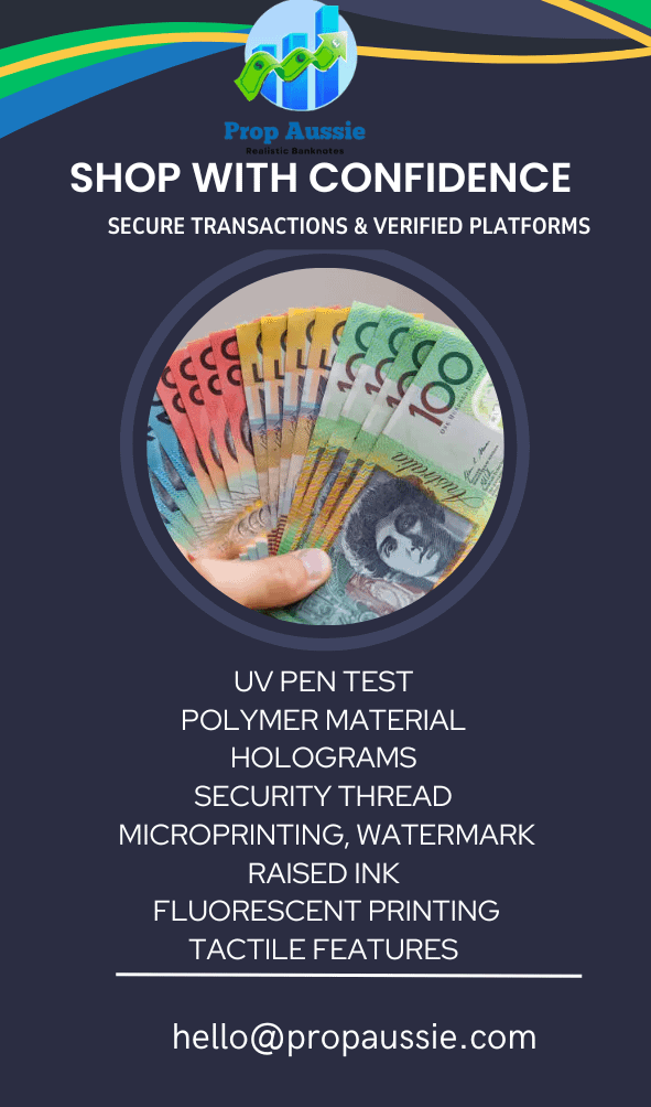 Banner showing Prop Aussie Mint's former logo and Australian banknote security features.